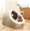 Cozy Foldable Semi-Enclosed Cat Bed