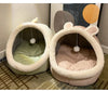 Cozy Foldable Semi-Enclosed Cat Bed
