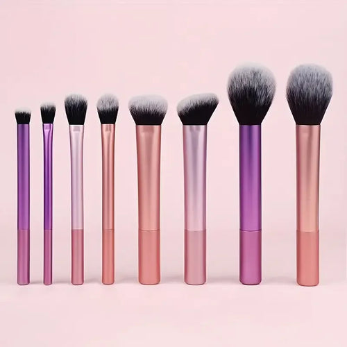 8-Piece Soft Synthetic Makeup Brushes