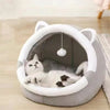Cozy Foldable Semi-Enclosed Cat Bed