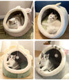 Cozy Foldable Semi-Enclosed Cat Bed
