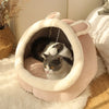 Cozy Foldable Semi-Enclosed Cat Bed