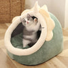 Cozy Foldable Semi-Enclosed Cat Bed